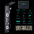 GobekUsa LED Shower Panel Column Bathtub Mixer Tap with Temperature Screen Massage.