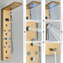 GobekUsa LED Shower Panel Column Bathtub Mixer Tap with Temperature Screen Massage.