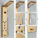 GobekUsa LED Shower Panel Column Bathtub Mixer Tap with Temperature Screen Massage.
