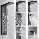 GobekUsa LED Shower Panel Column Bathtub Mixer Tap with Temperature Screen Massage.