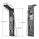 GobekUsa LED Shower Panel Column Bathtub Mixer Tap with Temperature Screen Massage.