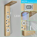 GobekUsa LED Shower Panel Tower Rain/Waterfall Massage Spa Jets Bathroom Column