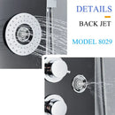 GobekUsa LED Shower Panel Tower Rain/Waterfall Massage Spa Jets Bathroom Column