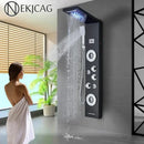 GobekUsa LED Shower Panel Tower Rain/Waterfall Massage Spa Jets Bathroom Column
