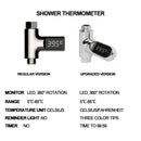 Modern chrome led shower thermometer bathroom temperature display by Decorbites