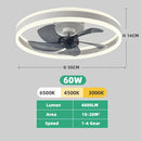 GobekUsa LED Silent Ceiling Fan Light Control Modern Bedroom Living Room Indoor Decor