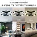 GobekUsa LED Silent Ceiling Fan Light Control Modern Bedroom Living Room Indoor Decor
