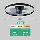 GobekUsa LED Silent Ceiling Fan Light Control Modern Bedroom Living Room Indoor Decor