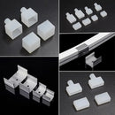 White and aluminum led strip light connector kit for living room by Decorbites