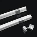 White and aluminum led strip light connector kit for living room by Decorbites