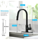 GobekUsa LED Single Hole Kitchen Faucet with Pull Out Spout and Stream Sprayer