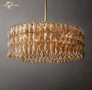 GobekUsa LED Smoke Glass Chandelier Pendant Light for Living Room Decor