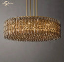 GobekUsa LED Smoke Glass Chandelier Pendant Light for Living Room Decor