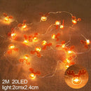 Warm white led snowflake christmas lights living room decor by Decorbites