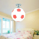 GobekUsa LED Soccer Ball Ceiling Light for Boys Room, Indoor Lighting Fixture