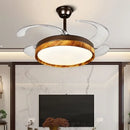 GobekUsa LED Solid Wood Round Ceiling Fan Light with Remote Control