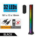 Sleek rainbow sound control light bar set for living room entertainment by Decorbites