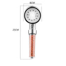 Sleek chrome led spa shower head temperature sensor bathroom filter by Decorbites