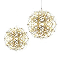 GobekUsa LED Spark Ball Chandelier Fireworks Pendant Light - Modern Luxury Stainless Steel