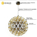 GobekUsa LED Spark Ball Chandelier Fireworks Pendant Light - Modern Luxury Stainless Steel