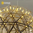 GobekUsa LED Spark Ball Chandelier Fireworks Pendant Light - Modern Luxury Stainless Steel