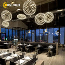 GobekUsa LED Spark Ball Chandelier Fireworks Pendant Light - Modern Luxury Stainless Steel