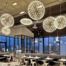 GobekUsa LED Spark Ball Pendant Light | Modern Stainless Steel Chandelier Lighting