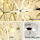 GobekUsa LED Spark Ball Pendant Light | Modern Stainless Steel Chandelier Lighting