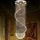 GobekUsa LED Spiral Crystal Ball Chandelier for Staircase | Modern Indoor Hanging Light Fixture