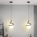 GobekUsa LED Spiral Pendant Lights Chandelier for Living Room Bedroom Lighting