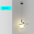 GobekUsa LED Spiral Pendant Lights Chandelier for Living Room Bedroom Lighting