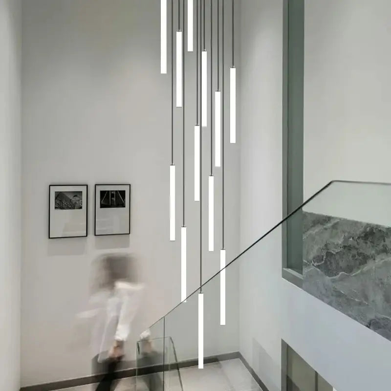 GobekUsa LED Spiral Staircase Ceiling Chandelier, photo 6 of 35