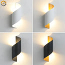 GobekUsa LED Spiral Wall Light: IP65 Waterproof Outdoor Lighting for Home Store, Corridor, Balcony