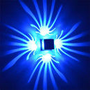 Modern blue led square aluminum wall lamp for bar interior lighting by Decorbites