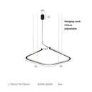 GobekUsa LED Square Sensor Chandelier for Living Room Lighting