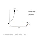 GobekUsa LED Square Sensor Chandelier for Living Room Lighting