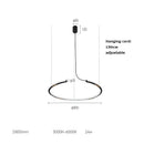 GobekUsa LED Square Sensor Chandelier for Living Room Lighting