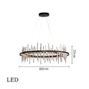 GobekUsa LED Stainless Steel Pendant Light Chandelier for Home Decor in Foyer, Living Room, Bedroom, Restaurant