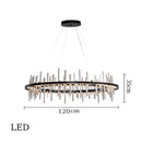 GobekUsa LED Stainless Steel Pendant Light Chandelier for Home Decor in Foyer, Living Room, Bedroom, Restaurant