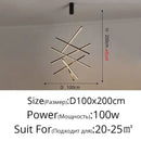 GobekUsa LED Stair Ceiling Chandelier for Living Room
