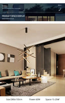 GobekUsa LED Stair Ceiling Chandelier for Living Room