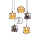 GobekUsa LED Stair Chandelier: Luxury Amber/Crystal Indoor Lighting Fixture