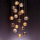 GobekUsa LED Stair Chandelier: Luxury Amber/Crystal Indoor Lighting Fixture