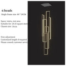 GobekUsa LED Stair Chandelier: Luxury Loft Geometry Pendant Lamps for Modern Living
