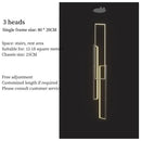 GobekUsa LED Stair Chandelier: Luxury Loft Geometry Pendant Lamps for Modern Living