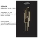 GobekUsa LED Stair Chandelier: Luxury Loft Geometry Pendant Lamps for Modern Living