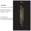GobekUsa LED Stair Chandelier: Luxury Loft Geometry Pendant Lamps for Modern Living