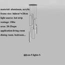GobekUsa LED Stair Chandelier: Luxury Loft Geometry Pendant Lamps for Modern Living