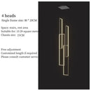 GobekUsa LED Stair Chandelier: Luxury Loft Geometry Pendant Lamps for Modern Living