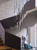 GobekUsa LED Staircase Branch Chandelier for Modern Living & Dining Rooms